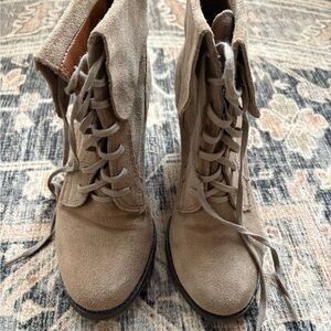 Lucky Brand Women's Lace-Up Suede Boots - Brown